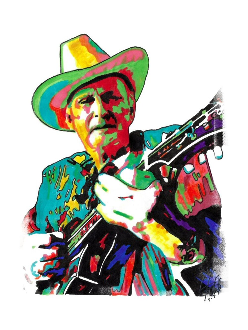 Bill Monroe Mandolin Bluegrass Country Music Poster Print Wall Art 13x19